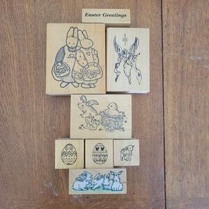 Wooden Easter Stamp Set